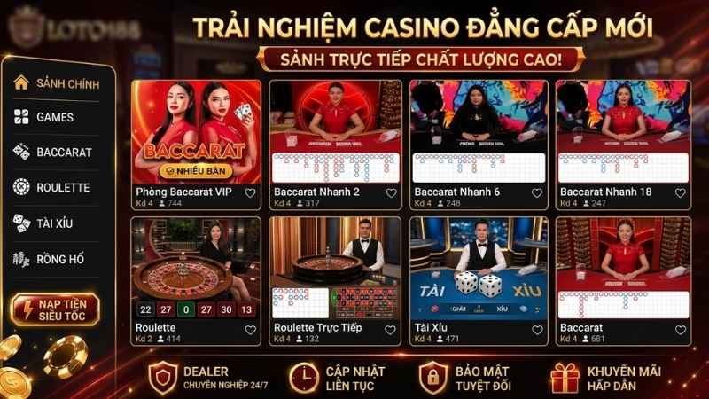 Evolution Sảnh Hot Tại Loto188 – Hướng Dẫn Trải Nghiệm