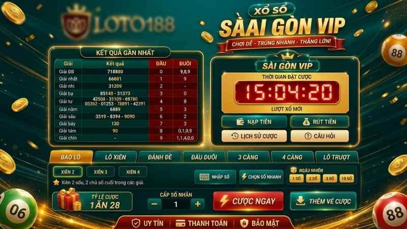Xổ Số Sài Gòn Vip Game Loto188 Hot Nhất Hiện Nay